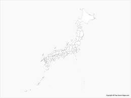You can select from several presentation options, including the map's context and legend options. Vector Map Of Japan With Prefectures Outline Free Vector Maps