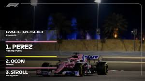 Sergio pérez mendoza, nicknamed checo, is a mexican racing driver who races in formula one for red bull racing, having previously driven f. Sergio Perez Wins The Sakhir Grand Prix Ocon P2 Stroll P3 Formula1
