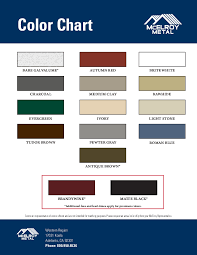 69 Efficient Union Metal Color Chart