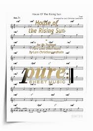 house of the rising sun for bb trumpet pdf file pure sheet music arranged by lars christian lundholm