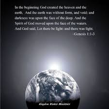 In The Beginning God Created The Heaven And The Earth And The Earth Was Without Form And Void And Darkness Was Upon The In The Beginning God Genesis Heaven