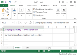 From aha to oh shit, i'm sharing everything on my journey of making the easiest website to learn excel. Ms Excel 2013 How To Change Column Headings From Numbers To Letters