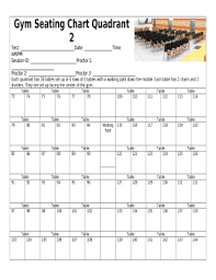 gym seating chart quadrant 2 doc template pdffiller