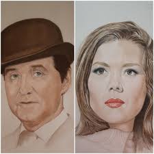 With great thanks to Philip Bloomfield for coloring all these lovely photos  of Diana that I had in black and white and Avengers/New Avengers stuntwoman  Chris Gallie /Cyd Child that I had