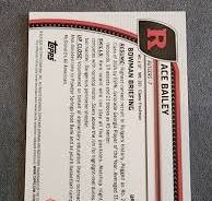 ACE BAILEY 2024-25 Bowman Chrome University Rookie 1st Bowman #1 Rutgers
