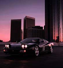 80s Ferrari In The Night New York City Dream Cars Luxury Cars Ferrari