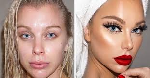 sharing their before and after makeup