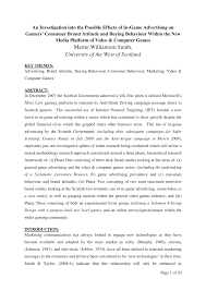 Russian mobile games market is expected to grow in 2020. Pdf An Investigation Into The Possible Effects Of In Game Advertising On Gamers Consumer Brand Attitude And Buying Behaviour Within The New Media Platform Of Video Computer Games