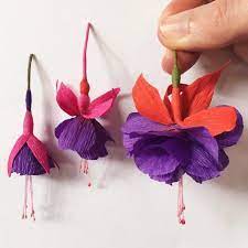 Paper Fuchsia Flowers By A Petal Unfolds Paper Flowers Paper Flowers Diy Paper Roses
