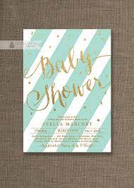Baby Shower Invitation Printed Blue Mint Gold Baby Shower Invites With Envelopes Glitter Invitations Gender Neutral Baby Shower Invites Mit Bildern Karten Baby