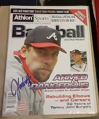 John Smoltz Atlanta Braves SIGNED AUTOGRAPHED 2005 Athlon Sports Magazine  COA