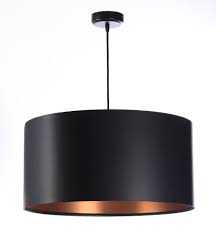 Copper ceiling pendants lend an elegant touch in this rustic industrial office. Black Copper Pendant Lamp Lexie E27 60w Latex Satin Lunares Store