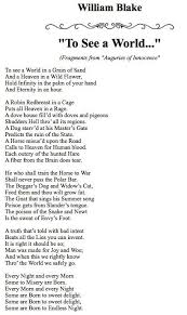 William Blake To See A World Poetry Is The Language Of The Universe I Heart Poetry Classic Blake Poetry Poem Quotes