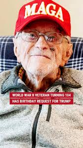 "He's my favorite president.", World War II hero Denver Moore is about to  turn 104 years old. But before he blows out his candles, he has a special  birthday request for @realdonaldtrump.