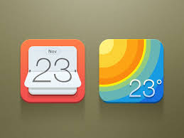 Calendar Weather App Icon Design Mobile App Icon Calendar Logo