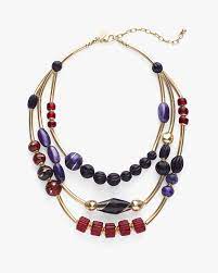 Chico S Short Red And Purple Multi Strand Necklace Beaded Necklace Diy Multi Strand Necklace Strand Necklace