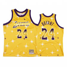 Shop kobe bryant jerseys at the best nba shop. Men S Lakers 24 Kobe Bryant Hwc Starry Basketball Jersey Gold Yellow Fashionsportsusa On Artfire