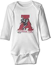 Amazon Com Alabama Elephant Crimson Tide Baby Long Sleeve Bodysuit Infant Jumpsuit Outfit Clothing Shoes Jewelry