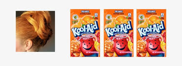 The best thing about it is that it's not permanent! Orange Kool Aid Hair Orange Kool Aid On Brown Hair Free Transparent Png Download Pngkey