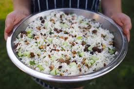 Notre Salade De L Ete Riz Coriandre Citron Pignons De Pin Housse Machine A Coudre Machine A Coudre Diy Coudre Tuto
