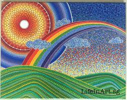Rainbow Themed Dot Mandala Painting Design Craft Art Prints On Carousell Watercolor nature scenery painting for beginners.