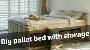 57 diy modern platform bed with storage (queen sized). Diy Pallet Bed With Storage Ideas Youtube