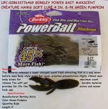 Berkley Power Bait Maxscent Creature Hawg Soft Lure 4 In 8 Pk Green Pumpkin Soft Lure Green Pumpkin Soft