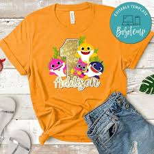 Check spelling or type a new query. Custom Baby Shark 1st Birthday Shirt For Kid Bobotemp