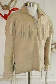 Buckaroo Fringed Leather Shirt Cowboy Pioneer Rockabilly By Sheplers Leather Shirt Leather Outfit Indian Shirt