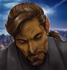 Mr. Xanatos is checking some important documents. Or he's checking some  photos of Goliath, this is also important, we guess. (We're trying to offer  a new type of commissions, the full digital