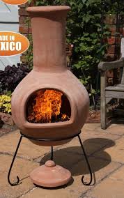 Gardeco Colima Clay Wood Burning Chiminea Wayfair Chiminea Fire Pit Clay Chiminea