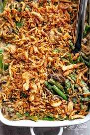 Green Bean Casserole In A Baking Dish Cafedelites Greenbeancasserole Thanksgiving Greens Si Greenbean Casserole Recipe Bean Casserole Green Bean Casserole