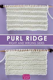 This gorgeous shawl is knit with worsted weight yarn, giving it a flattering drape with just the right amount of weight. Purl Ridge Stitch Knitting Pattern For Beginners Studio Knit