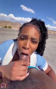Free Nyny Lew sucking strangers cock for a ride back to city Porn Video -  Ebony 8