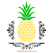 Download Free Pineapple Stencil Art Svg And Vector Files Freepatternsarea Free Stencils Pineapple Images Free Cricut Images