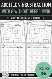 Addition Subtraction With Regrouping Activities Elementary Math Addition And Subtraction Teaching Elementary