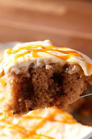 Caramel Apple Poke Cake Recipe Caramel Apple Poke Cake Recipe Poke Cake Recipes Apple Poke Cake