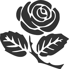 Rose Silhouette Rose Clipart Rose Stencil Flower Drawing