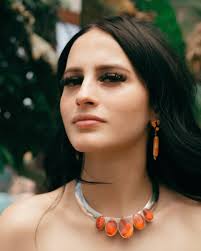 Larry Kaye Spiny Oyster & Sterling Silver Choker Necklace