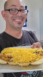 Unique Food Combination of Skyline Coney and Donatos Pepperoni Slice