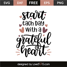 *free* shipping on qualifying offers. Start Each Day With A Grateful Heart Svg File Clip Art Art Collectibles