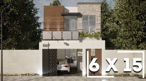 Casas con terraza al frente de 6 mts / de frente x 20 mts fondo con un área total de 120 m2. Plano De Casa De 6 X 15 Metros Con 3 Dormitorios House Plans 6 X 15 Meters With 3 Bedrooms Youtube