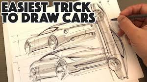 Using very rough and sloppy lines, depict the outlines of the future automobile. How To Draw Any Car In 3 Simple Steps Try This Youtube