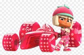 Her theme is strawberry candy, and her signature kart is the pink lightning. Taffyta Muttonfudge With Her Speedcar Sugar Rush Racers From Wreck It Ralph Clipart 2028389 Pikpng