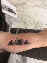It will suit on chest or back. Mountain Range On Inner Bicep Done By Felipe Amaya At Bamboo Tattoo Studio Toronto Ontario Tattoos