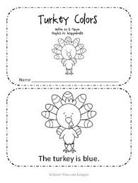 Turkey Colors Emergent Reader Book Teaching Thanksgiving Thanksgiving Kindergarten Thanksgiving Preschool