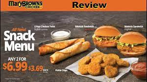 Mary Brown S Snack Menu Review Youtube