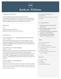 resume for medical representative in