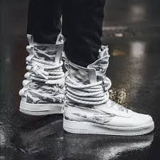 Nike Sf Air Force 1 High On Feet Black Sold Sf Af1 Hi Prm High Spc Field Air Force 1 Winter Camo Sneakers Men Fashion Sneakers Fashion