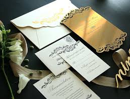 Black And Gold Acrylic Wedding Invitations Southern Fried Paper Acrylic Wedding Invitations Wedding Invitation Stationary Gold Wedding Invitations